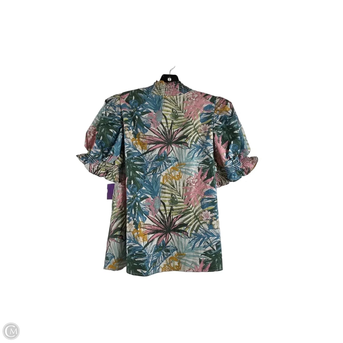 Top Short Sleeve By Indigo Soul In Floral Print, Size: M