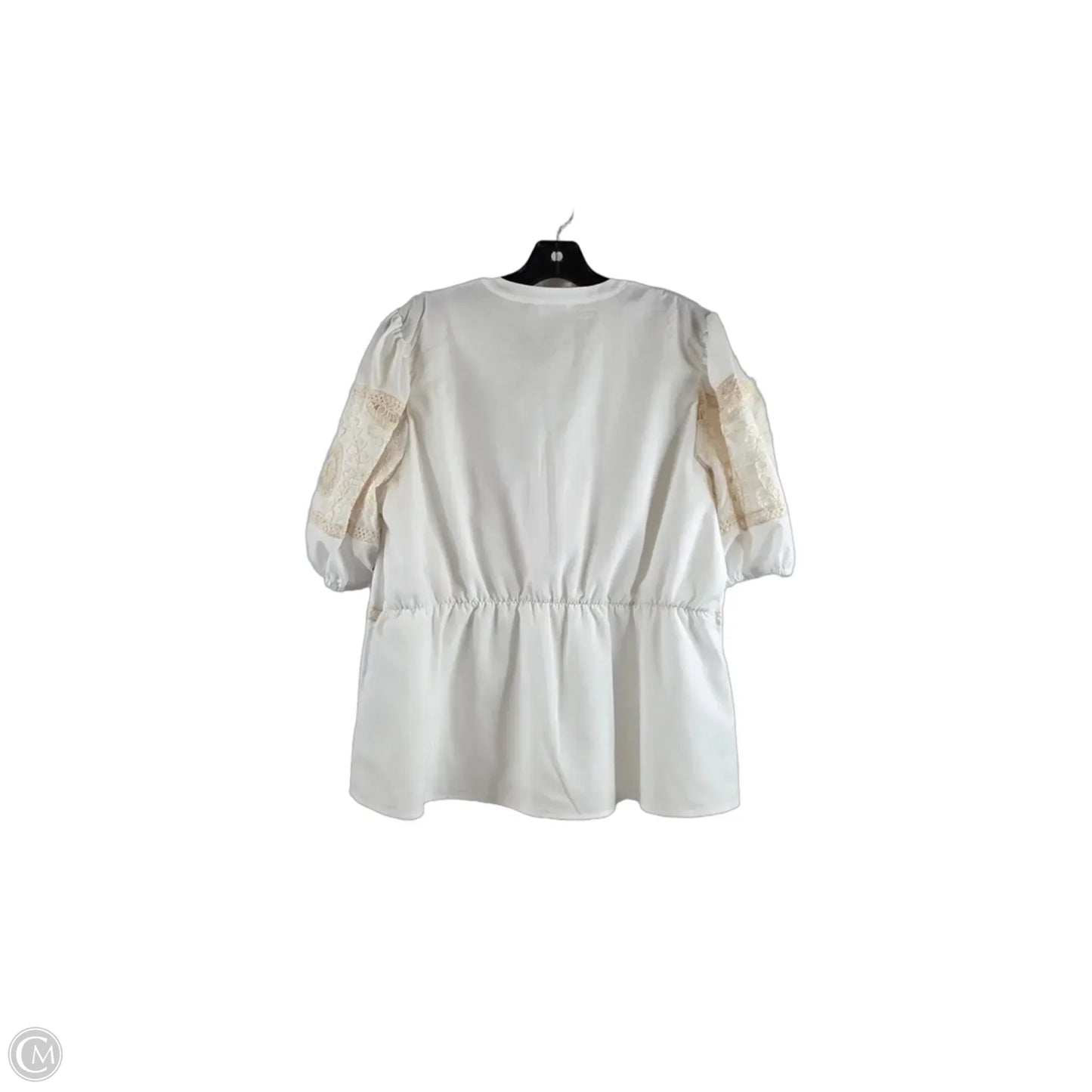 Top Short Sleeve By Kaktus In Ivory, Size: Xl