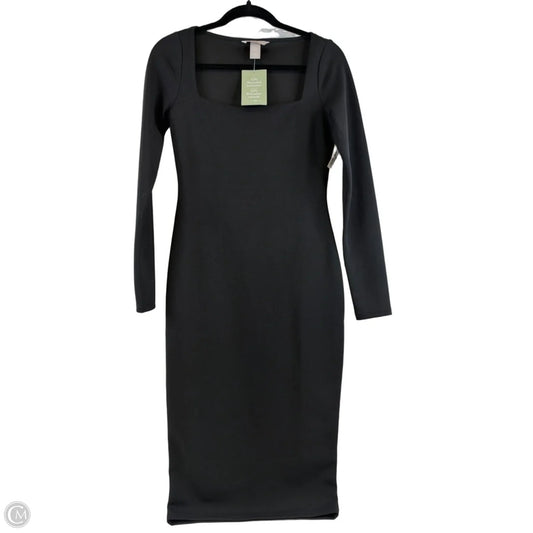 Dress Casual Midi By H&m In Black, Size: S