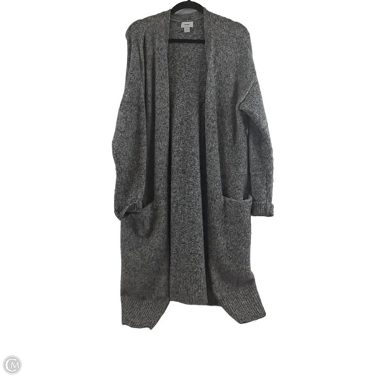 Sweater Cardigan By Old Navy In Grey & White, Size: M