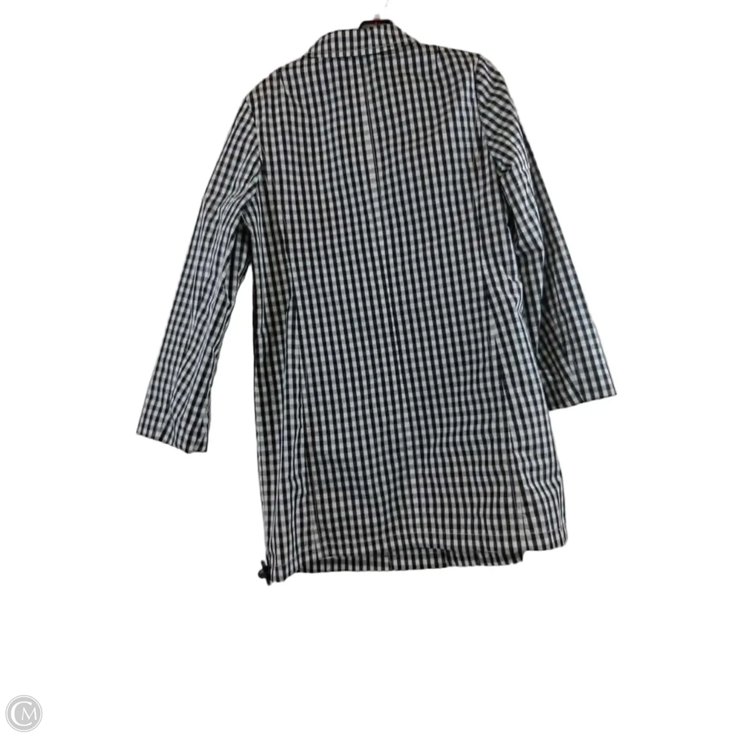 Coat Raincoat By Talbots In Black & White, Size: 10