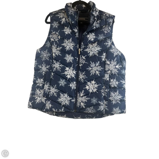 Vest Puffer & Quilted By Lands End In Blue & White, Size: Xl