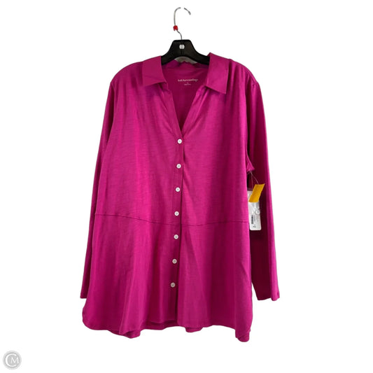 Top Long Sleeve By Soft Surroundings In Pink, Size: 1x