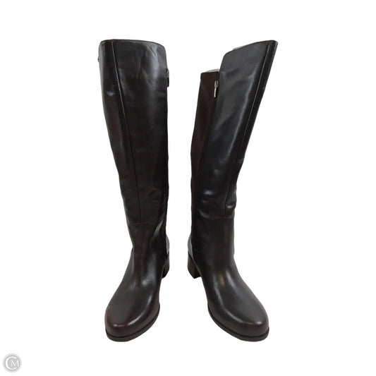 Boots Mid-calf Heels By Marc Fisher In Brown, Size: 9.5