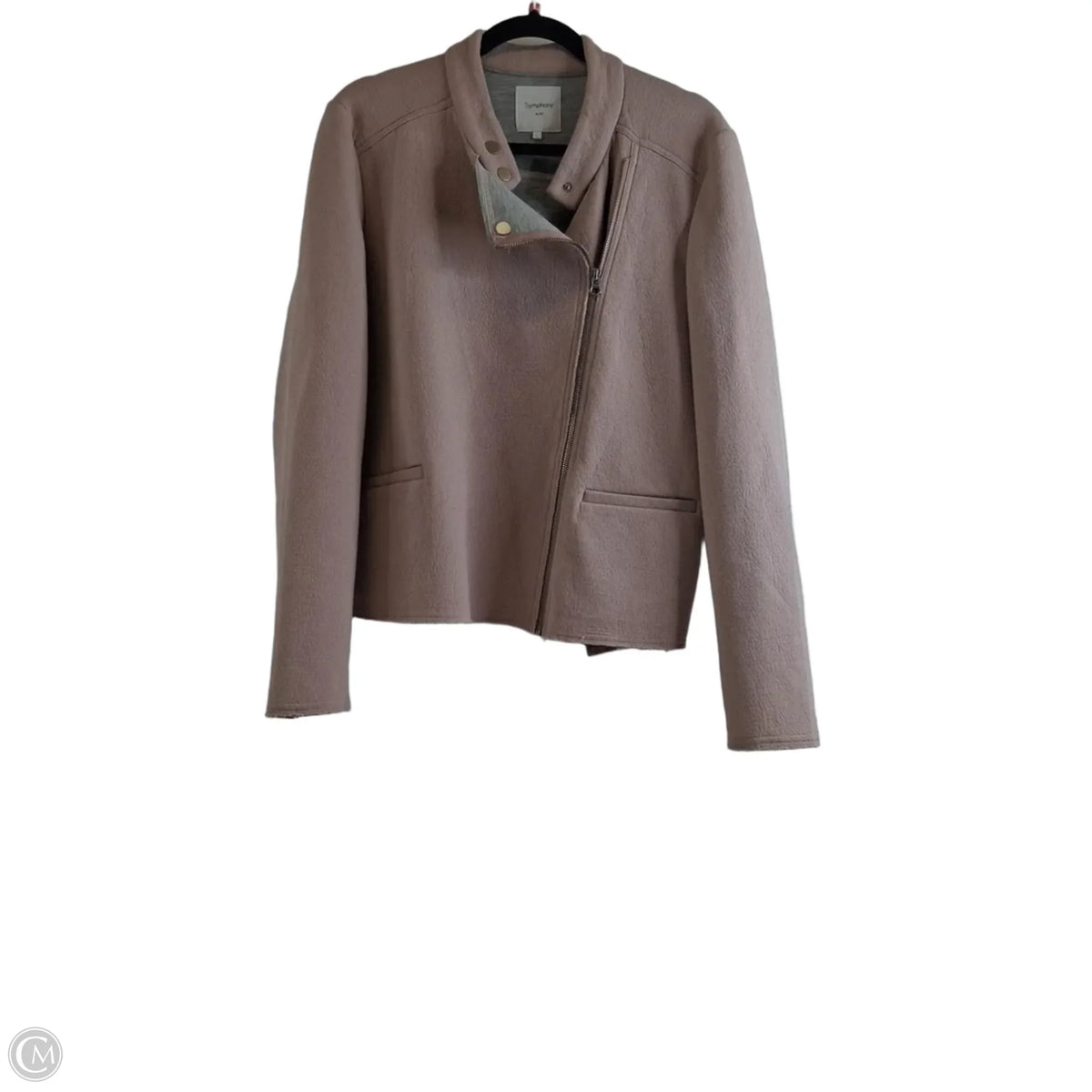 Jacket Moto By Clothes Mentor In Pink, Size: L