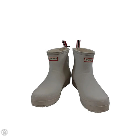 Boots Designer By Hunter In Cream, Size: 10