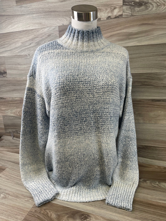 Sweater By Chaps In Blue & White, Size: S