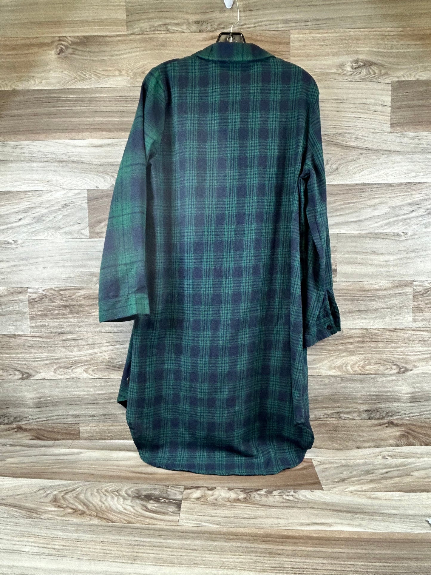 Tunic Long Sleeve By Shein In Blue & Green, Size: M