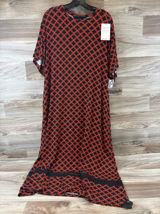 Dress Casual Midi By Clothes Mentor In Black & Orange, Size: S