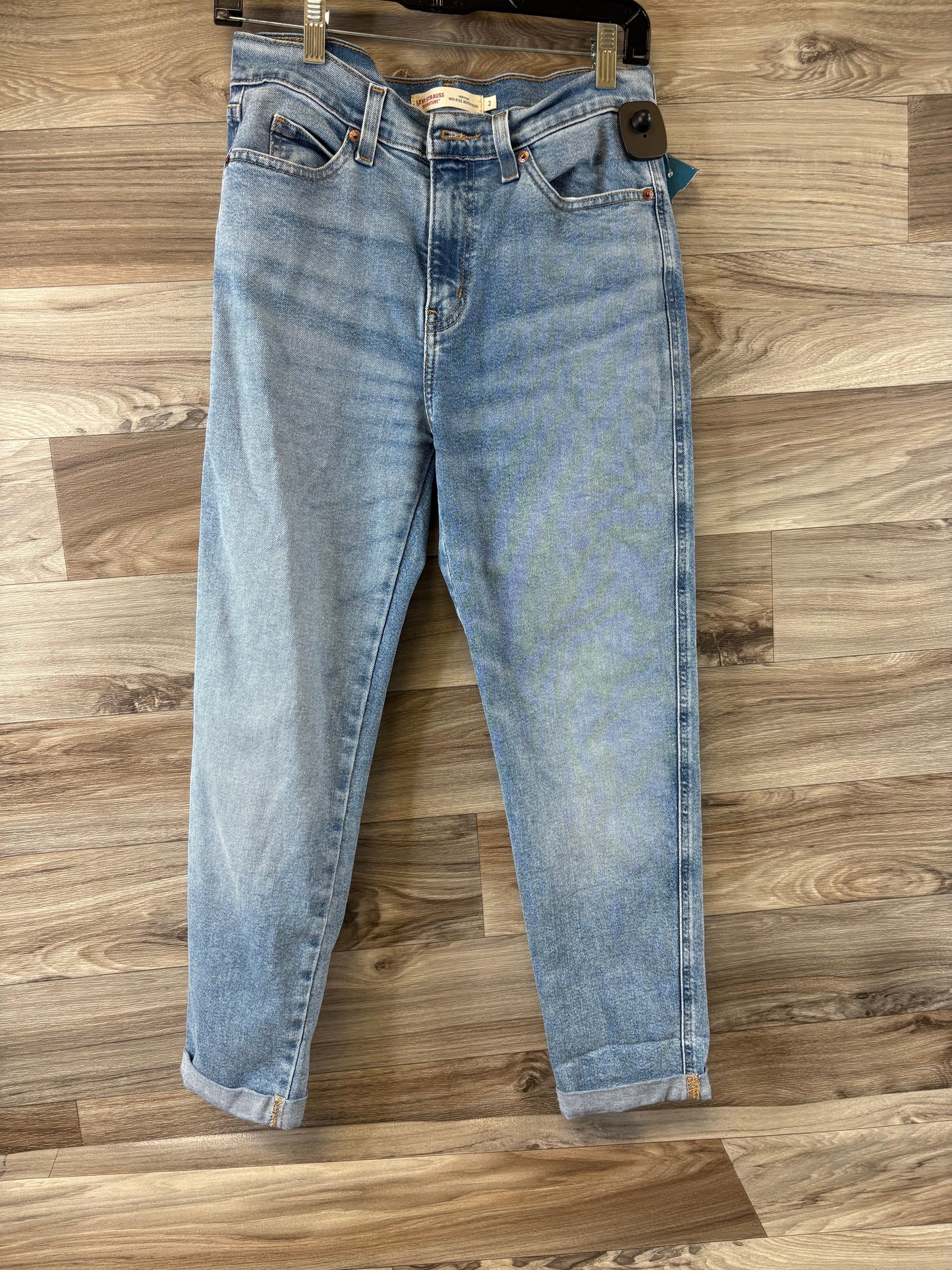 Jeans Boyfriend By Levis In Blue Denim, Size: 2