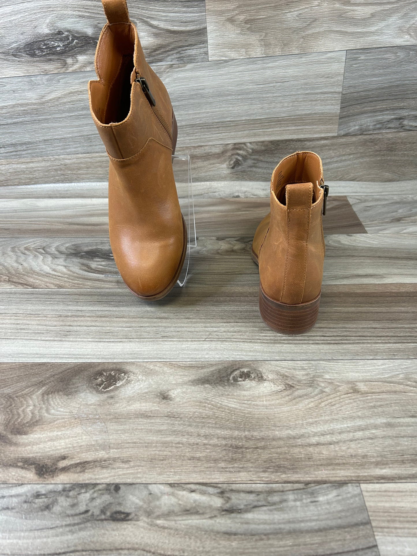 Boots Ankle Heels By Lucky Brand In Brown, Size: 7.5