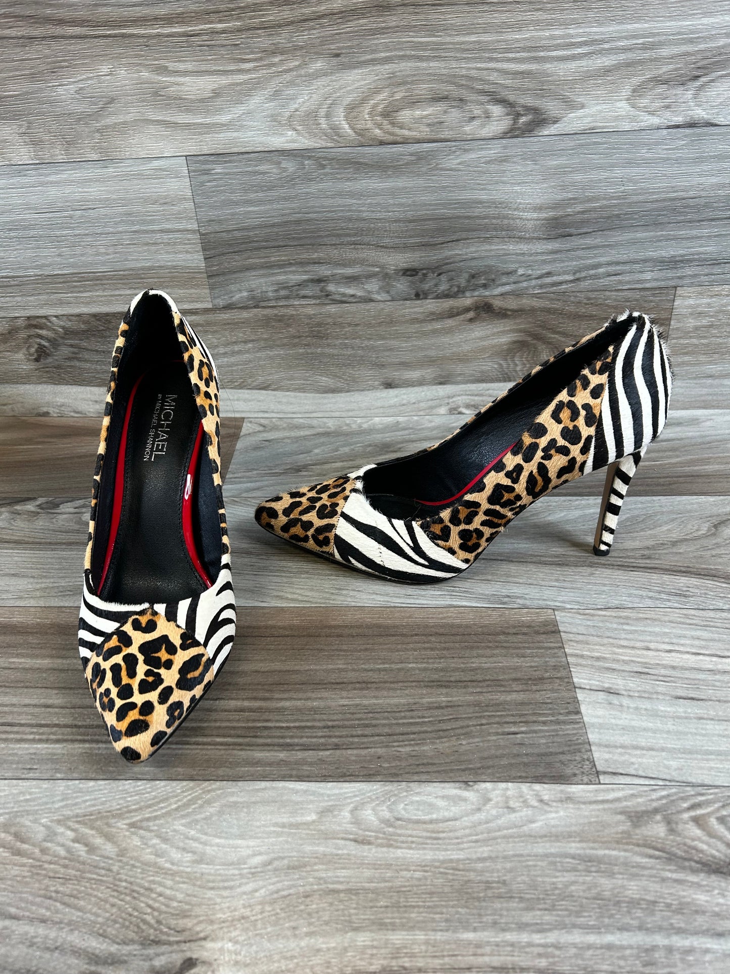 Shoes Heels Stiletto By Michael Shannon In Animal Print, Size: 11