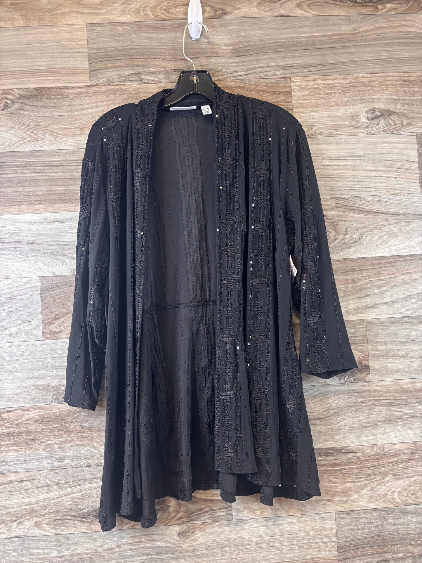 Cardigan By Susan Graver In Black, Size: L