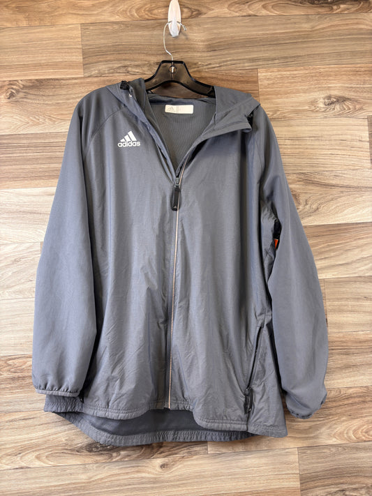 Athletic Jacket By Adidas In Blue & Grey, Size: Xl