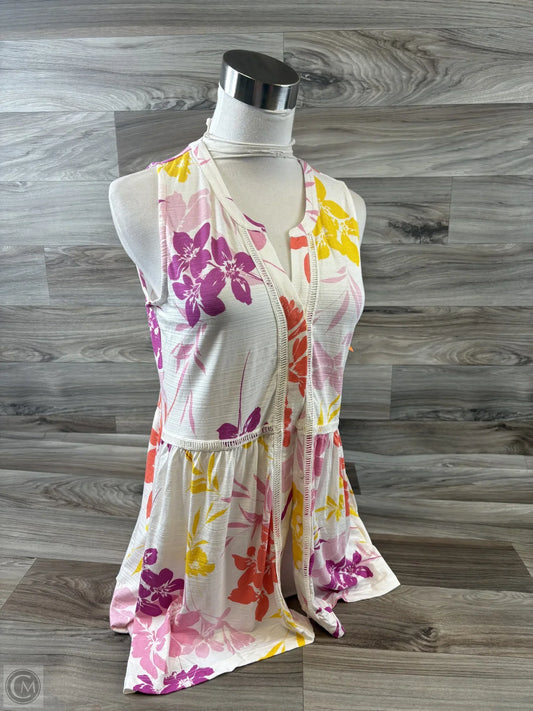 Top Sleeveless Basic By Cupio In Floral Print, Size: S