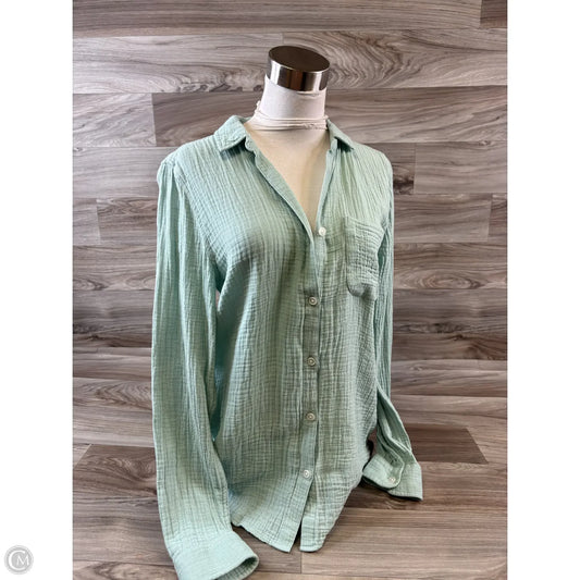 Top Long Sleeve By Beachlunchlounge In Aqua, Size: S