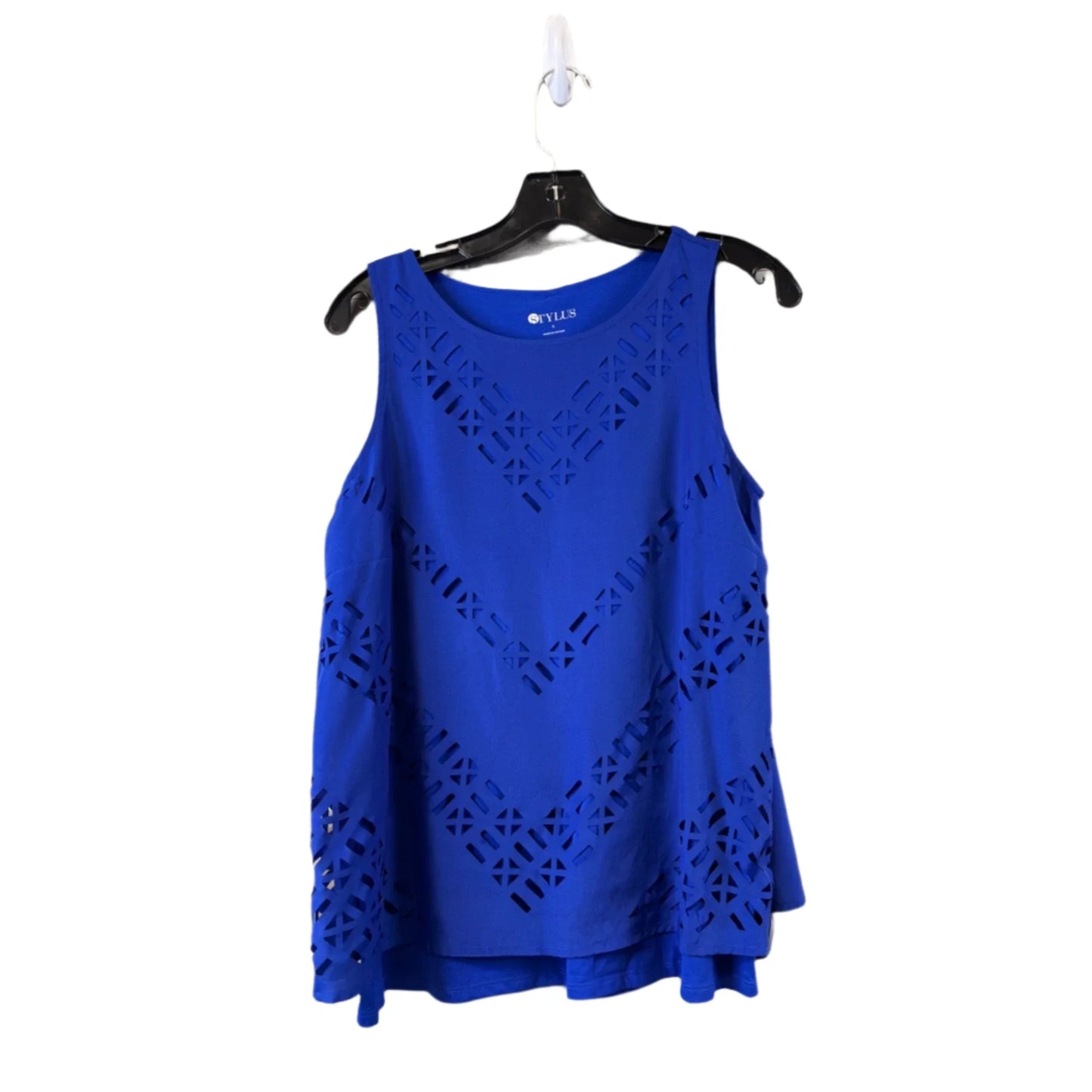 Top Sleeveless By Stylus In Blue, Size: S