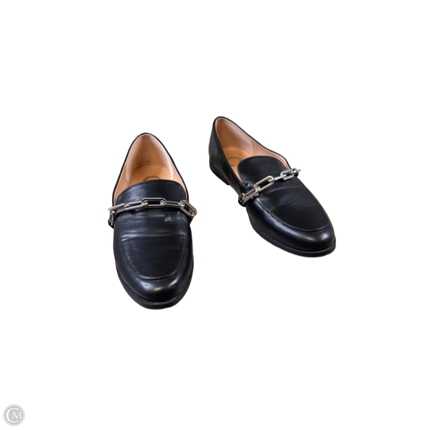 Shoes Flats By Clothes Mentor In Black & Silver, Size: 7.5