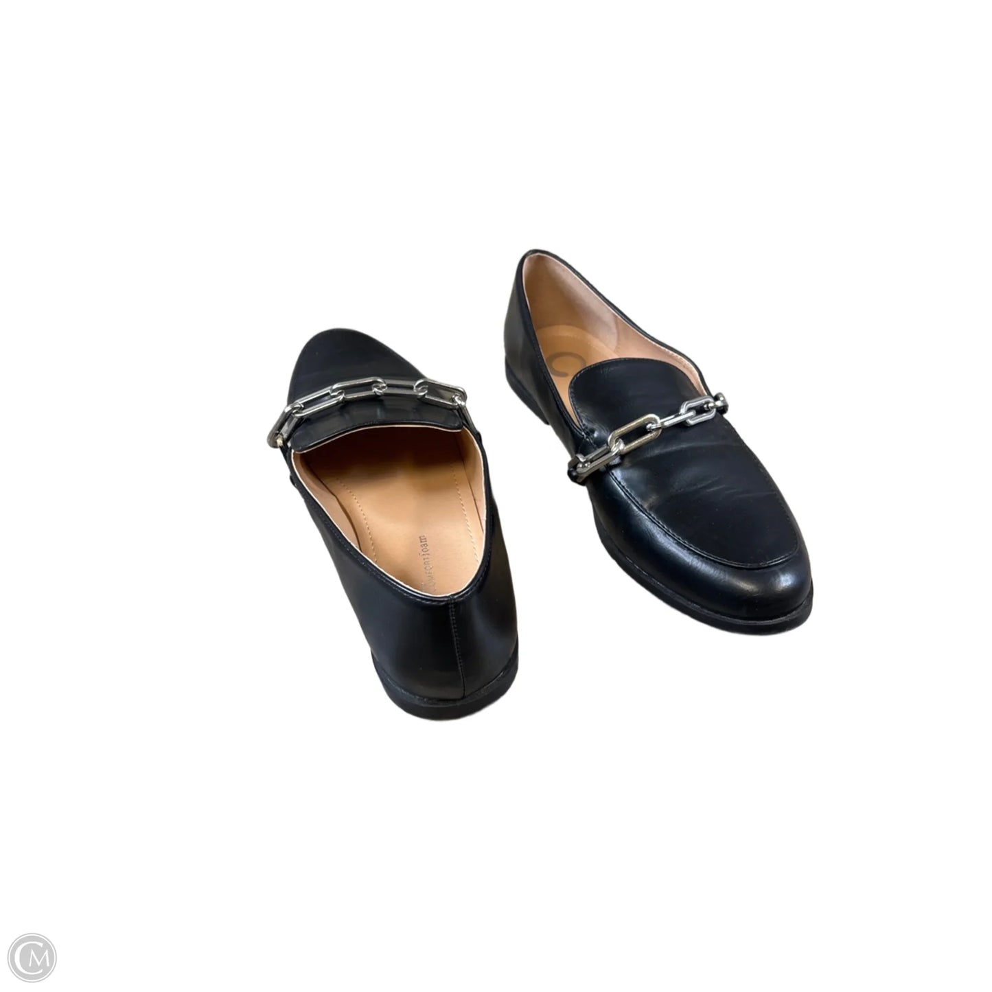 Shoes Flats By Clothes Mentor In Black & Silver, Size: 7.5