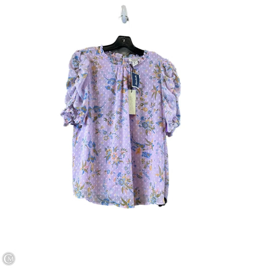 Top Short Sleeve Basic By Rachel Zoe In Purple, Size: L
