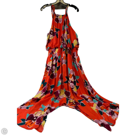 Dress Casual Maxi By Maurices In Blue & Orange, Size: Xl