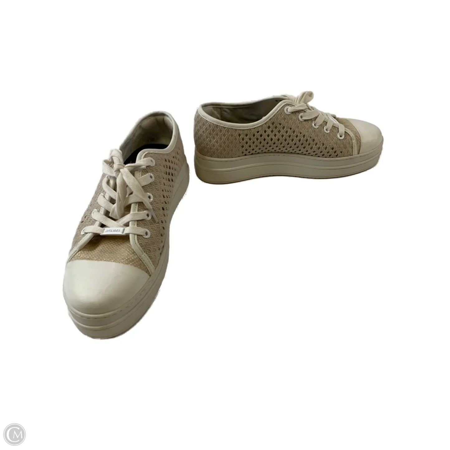 Shoes Sneakers Platform By J Slides In Beige, Size: 8