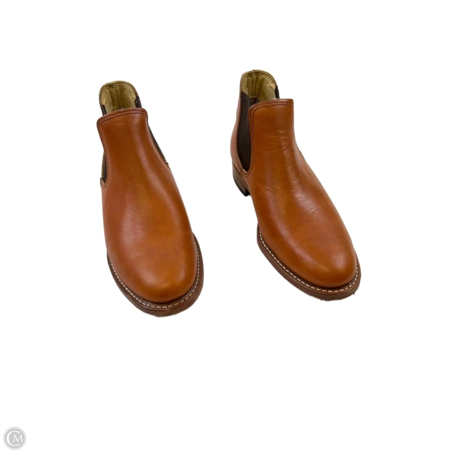 Boots Ankle Heels By Clothes Mentor In Brown, Size: 6.5