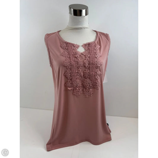 Top Sleeveless By Roz And Ali In Pink, Size: M