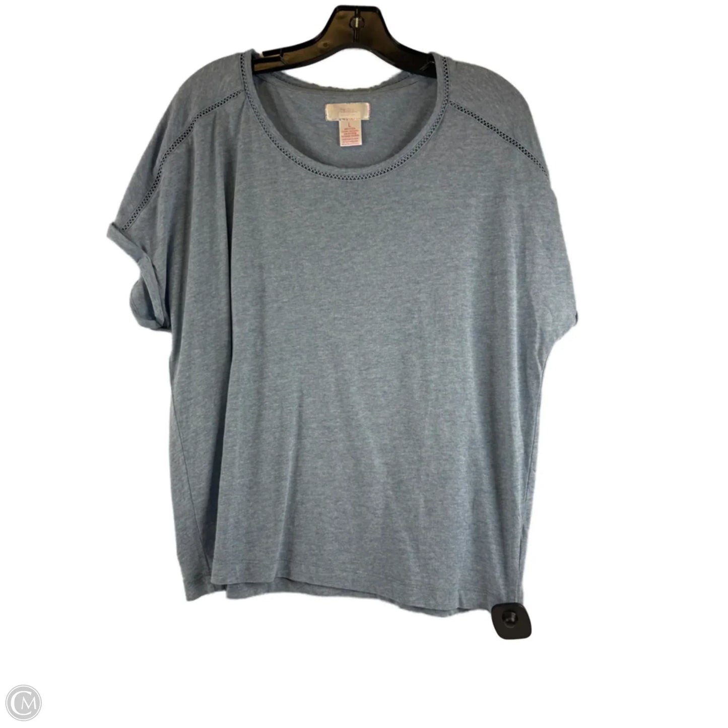 Top Short Sleeve By Clothes Mentor In Blue, Size: L