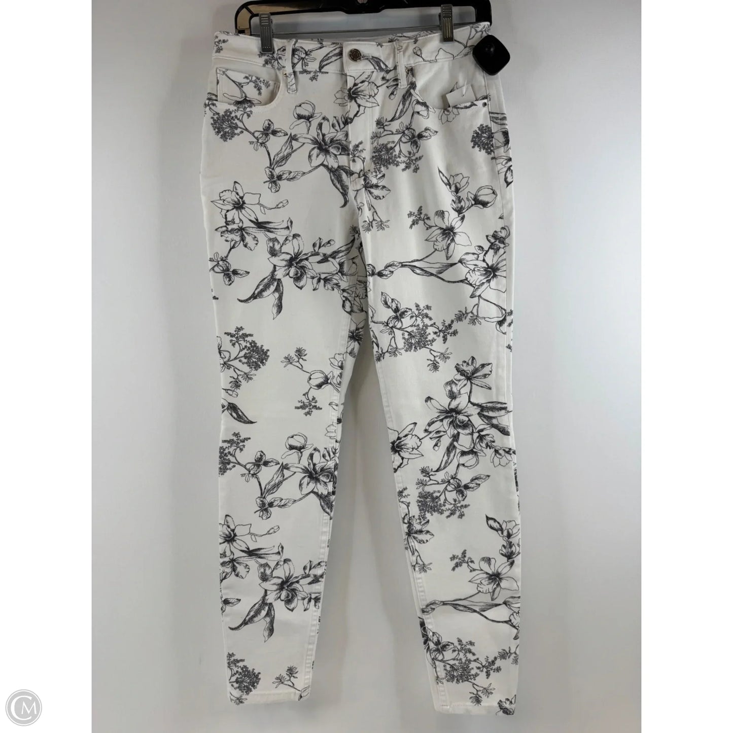 Jeans Skinny By Chicos In Black & White, Size: 8