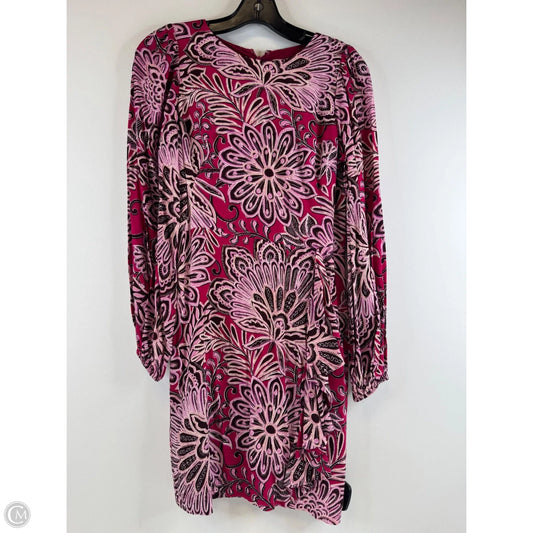 Dress Casual Midi By Loft In Pink & Purple, Size: Xs
