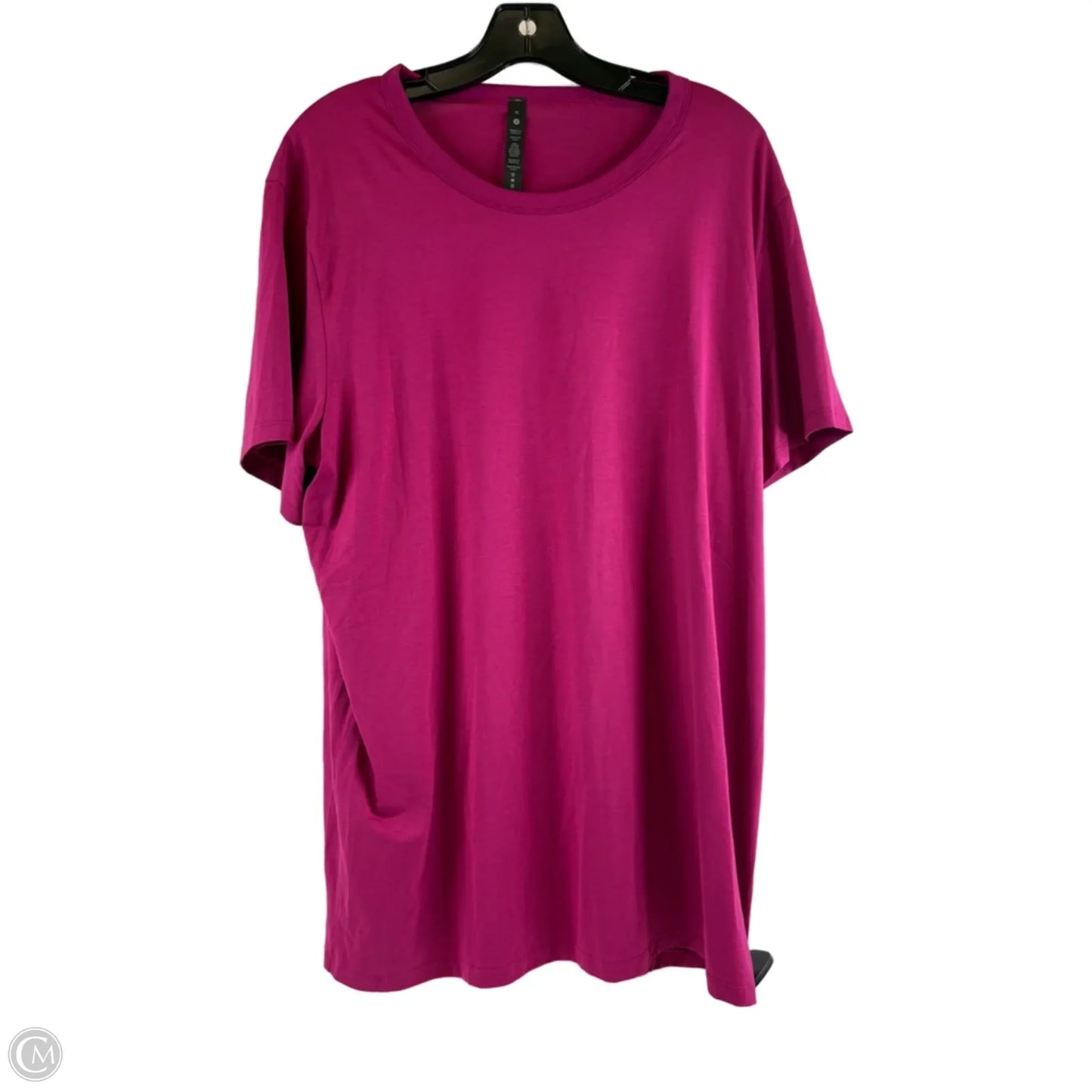 Athletic Top Short Sleeve By Lululemon In Pink, Size: Xl