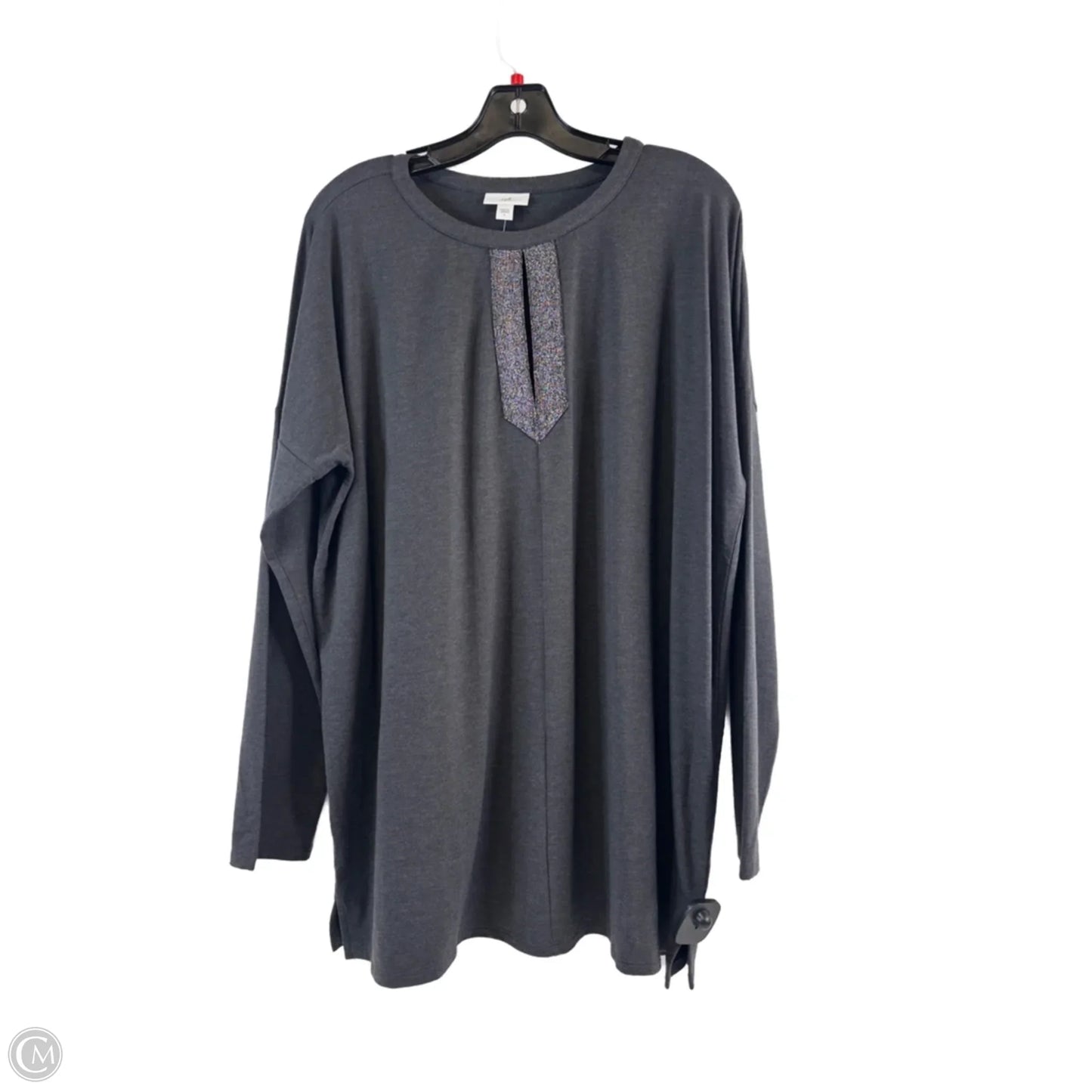 Top Long Sleeve By J. Jill In Grey, Size: L