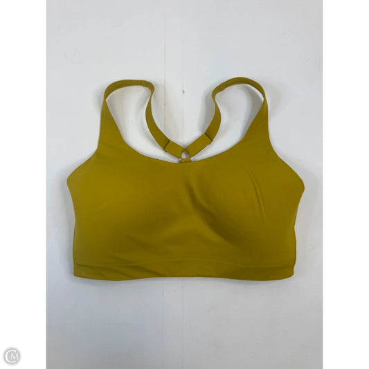 Athletic Bra By Athleta In Yellow, Size: Xl
