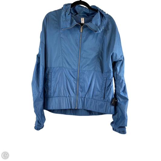 Jacket Windbreaker By Lorna Jane In Blue, Size: M