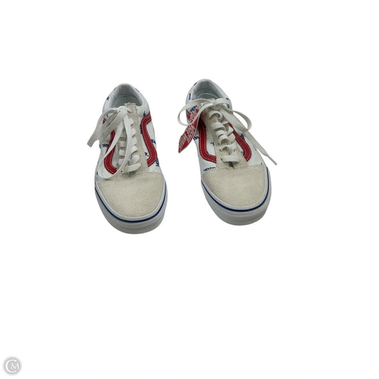 Shoes Sneakers By Vans In Blue & Red & White, Size: 6.5