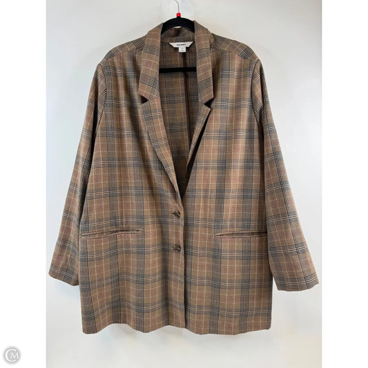 Blazer By Old Navy In Brown & Tan, Size: 3x
