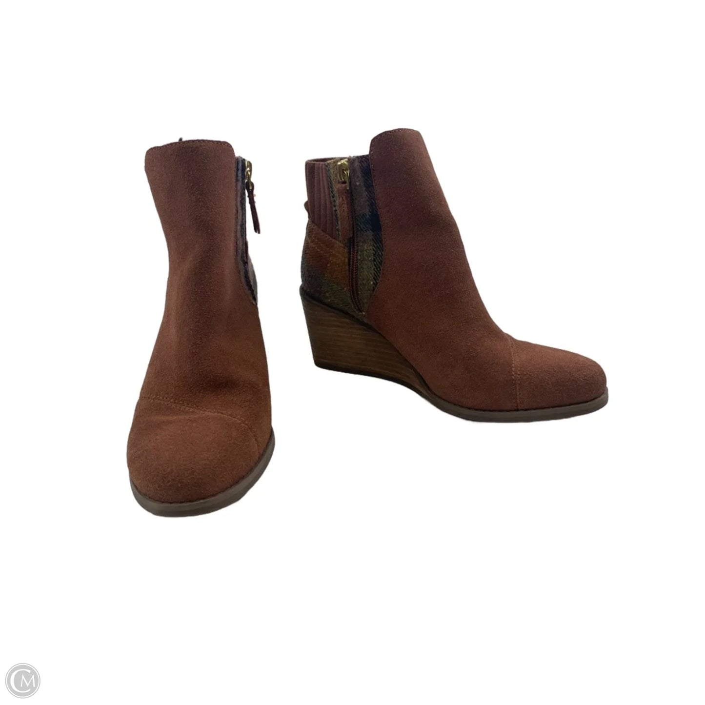 Boots Ankle Heels By Toms In Brown & Green, Size: 6.5