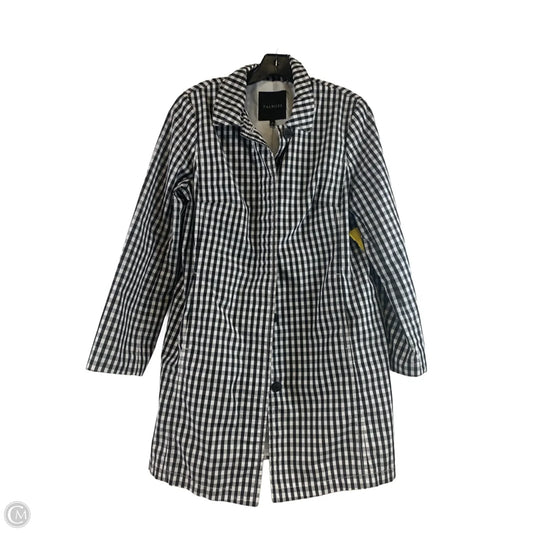 Coat Raincoat By Talbots In Black & White, Size: M