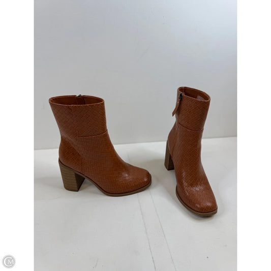 Boots Ankle Heels By Universal Thread In Brown, Size: 7