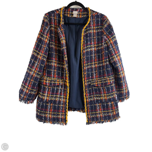 Blazer By Chicos In Blue & Orange, Size: L