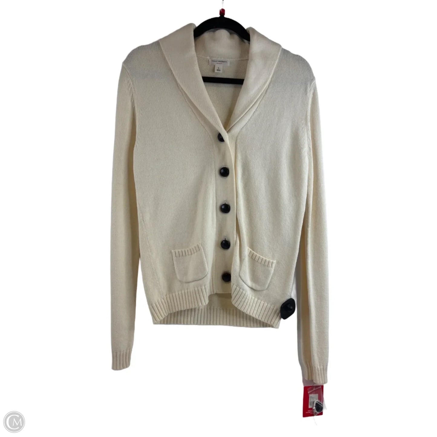 Sweater Cardigan By Isaac Mizrahi Target In Cream, Size: S