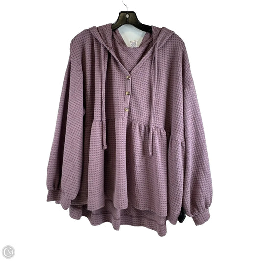 Top Long Sleeve By So In Purple, Size: Xxl