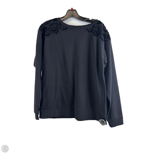 Top Long Sleeve By Loft In Black, Size: M
