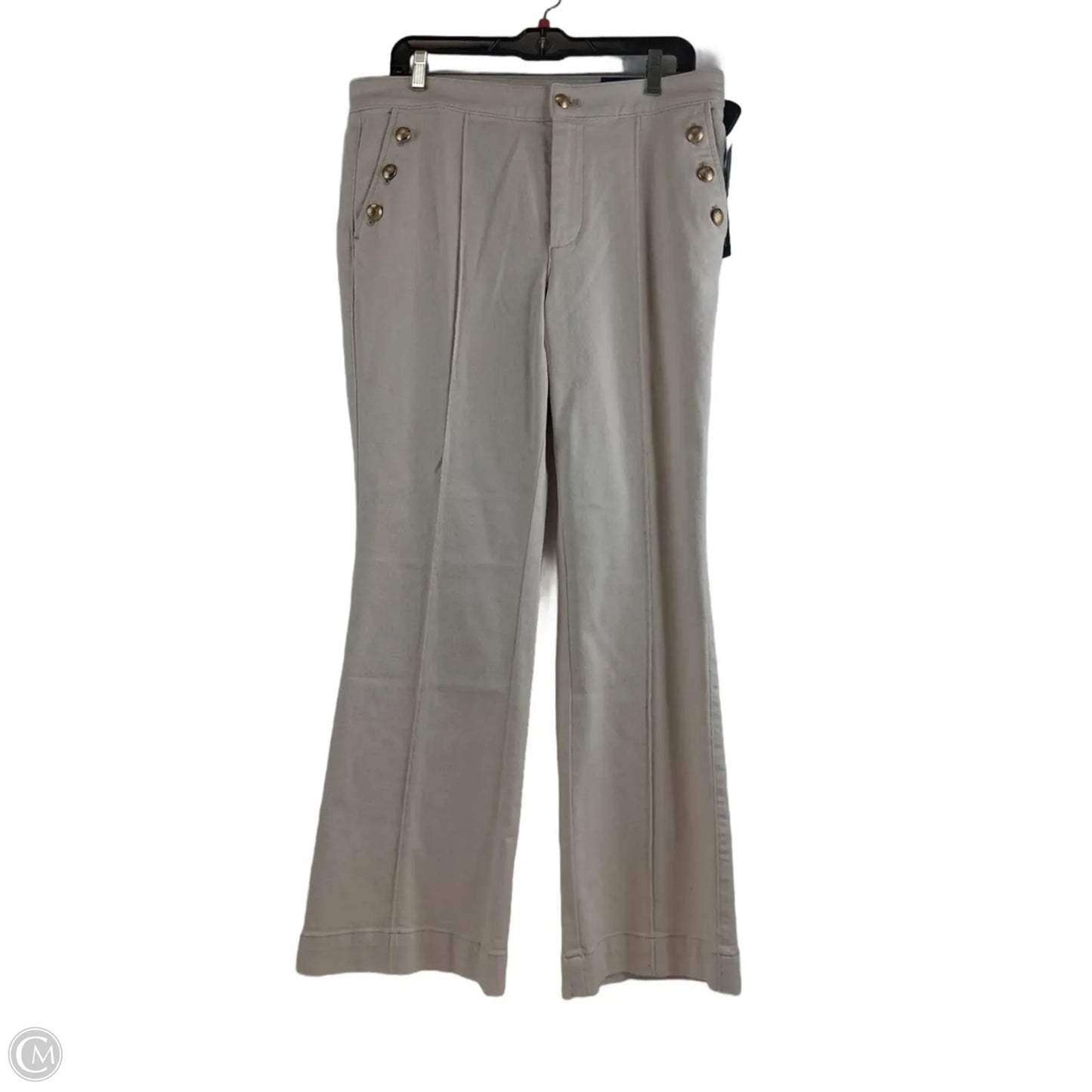 Jeans Flared By Talbots In Beige, Size: 12p