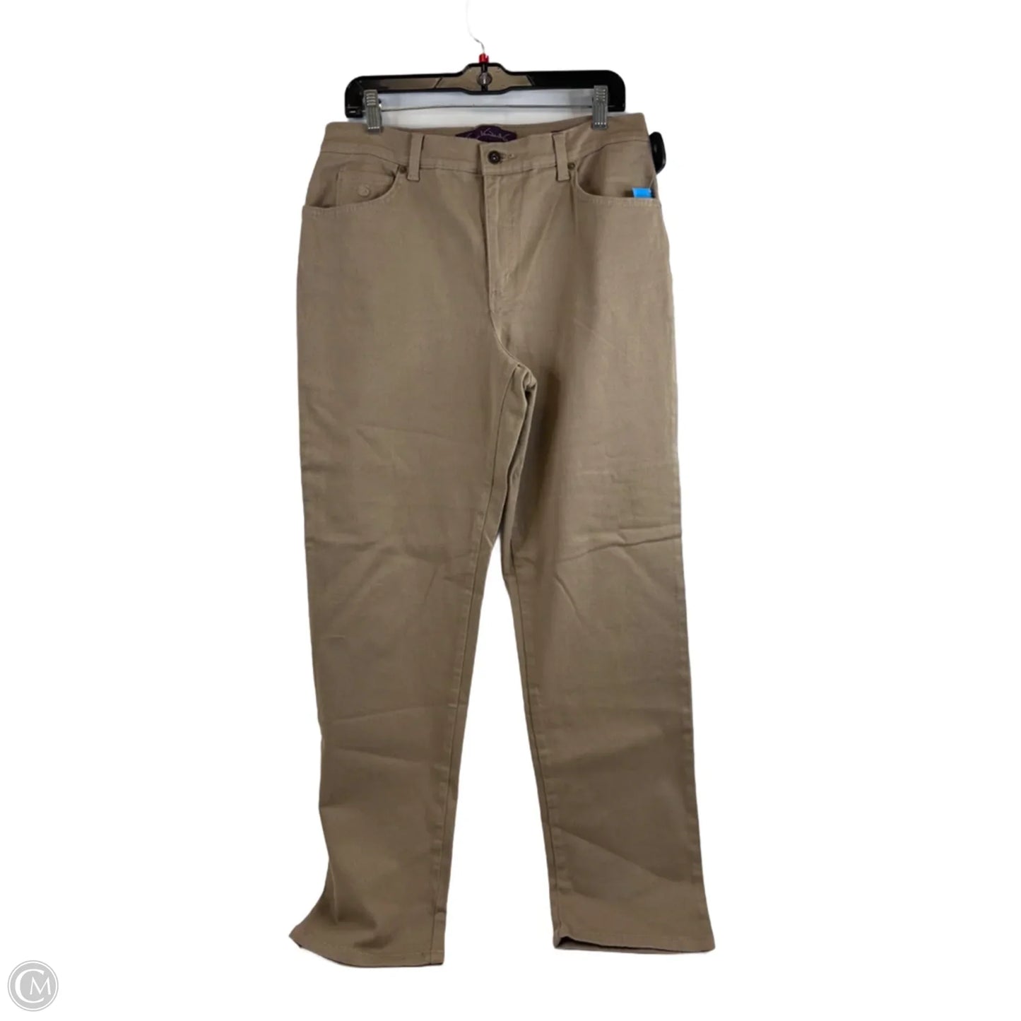 Jeans Straight By Gloria Vanderbilt In Tan, Size: 10