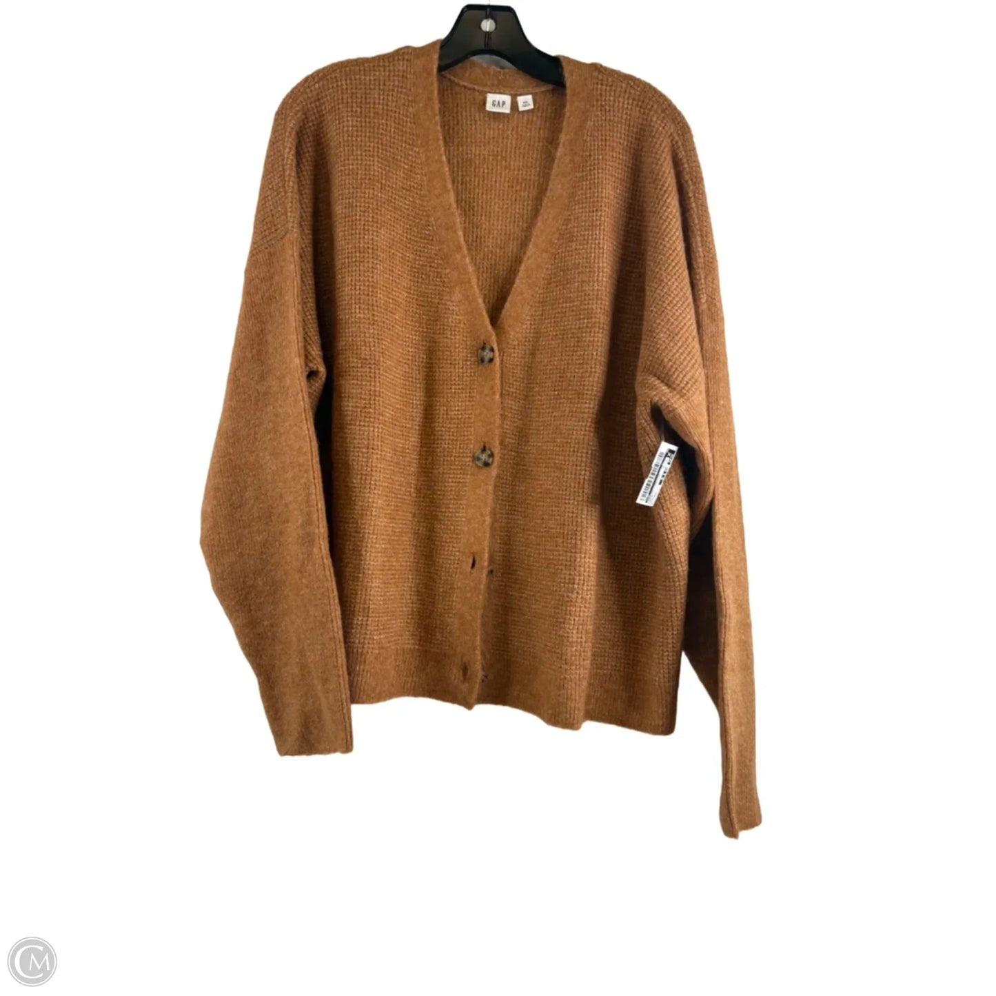 Sweater Cardigan By Gap In Brown, Size: Xxl