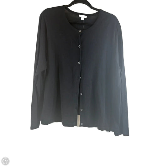 Cardigan By J. Jill In Black, Size: 2x