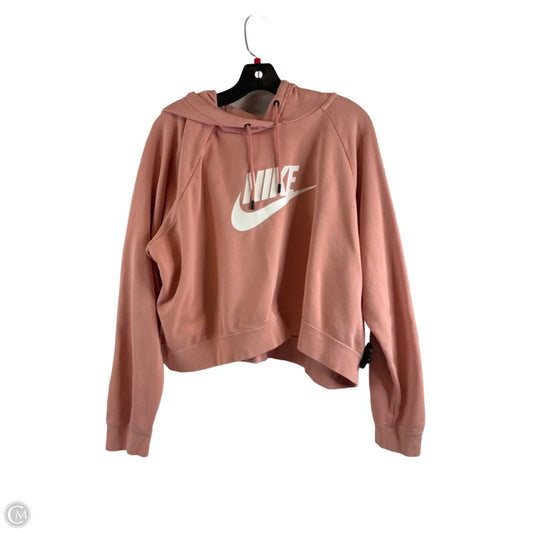 Athletic Sweatshirt Hoodie By Nike Apparel In Peach, Size: Xxl