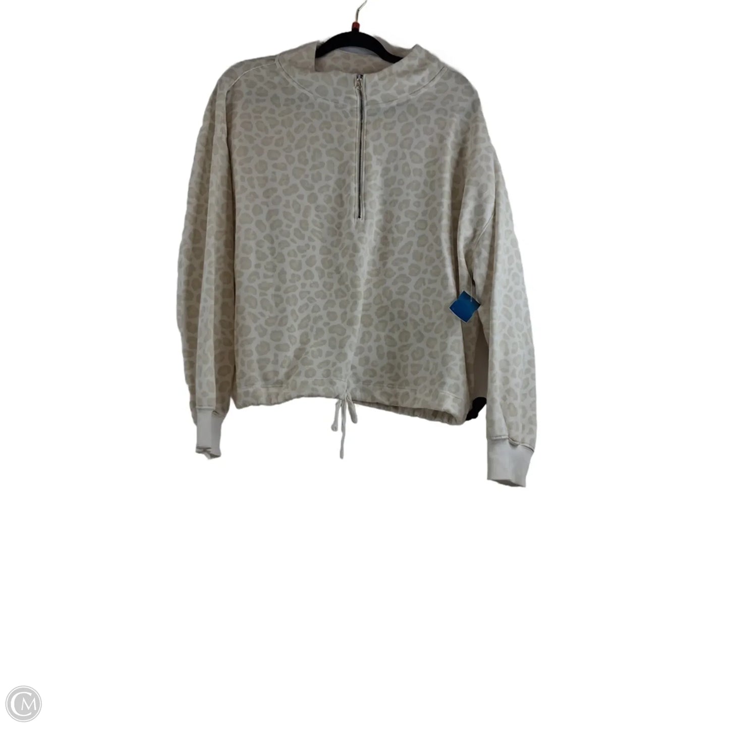 Top Long Sleeve By Old Navy In Tan & White, Size: L